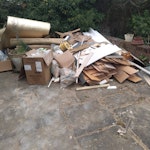 Post Renovation Rubbish Carpet underlay wooden flooring cardboard and general builders rubbish AL2 - removed for £214