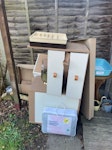 dresser/table flooring/misc as per photos plus some cardboard and small misc items N20 - removed for £130