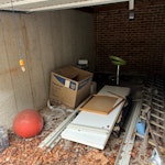 2 Shelves, box, chair, rubble 4 x large Melanin Boards (240cm x 90cm)
Beams
6 medium boards 180 x 60cm
2 ladders HA6 - removed for £117