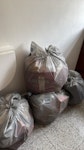 4 bin bags regular household waste in bin bags SW7 - removed for £35