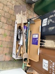 old garden tools and hoover broken garden tools, a broken Dyson, the cardboard box from it’s replacement SE13 - removed for £50