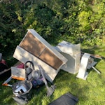 Furniture Old furniture, non functioning appliance, small ladder, pieces of wood SE13 - removed for £104