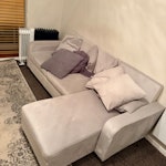 sofa, carpet, floor lamp 1xcorner sofa, 1xcarpet, 1 floor lamp BN15 - removed for £182