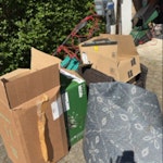 household items Broken garden chair
lawnmower
shark handheld hoover
rug
some cardboard boxes SW19 - removed for £91