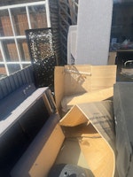 sofa, kitchen cupboards, card collected by Brickfield services