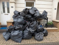 ~25 bagged bins collected by Brickfield services