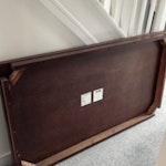 Dining table 6-seater dining table available. I no longer have space for it in my new home. The table is missing its bolts, so it would need replacement parts or could be used for spares or disposal. The 6 chairs have already been donated to charity. ST5 - removed for £39