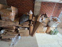 5–6m³ flattened cardboard collected by Cooks Distribution