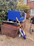 Sofa + 3 Chairs – Medium Van L-shaped sofa + 3 chairs (one folds into a single bed). Guitar taken already.
Screws for sofa in bag next to sofa.
Priority given to earliest collection. no
Medium van load. Paid removal.
All items are already outside and ready for collection. Easy access.
Must take everything in one go.
Collection required by Monday (latest). HA8 - removed for £156