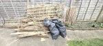 old fence and garden waste old fence segments and garden waste, about 1.5 cubic meter. NW6 - removed for £86