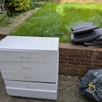 12 Bin Bags ,Chest of Drawers Some Bin Bags , Chest of drawers, Buggy,chair , Tricycle ,bin Scoooter RG21 - removed for £207