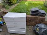 12 Bin Bags ,Chest of Drawers Some Bin Bags , Chest of drawers, Buggy,chair , Tricycle ,bin Scoooter RG21 - removed for £207