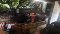 wood, bins, garden, junk collected by welcroft Lee Logistics
