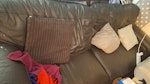 Furniture x2 3-seater sofas, x2 armchairs, 1 storage ottoman, 1 folding dining table and 1 dining chair. ME5 - removed for £235