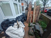 28 bags+wood/tree stump/astro collected by Brickfield services