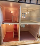 Large Dolls House. Restore or Scrap.
Two person lift because of the Size.
85cm x 70 cm Base x 65 cm High
With lights and Turntable base. Old unfinished project. RG12 - removed for £110