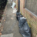 bathroom renovation junk cabinet, cistern, tiles, general junk. N7 - removed for £100