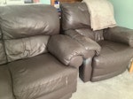 Settee and armchairs Leather 3 seater sofa and 2 armchairs. Might be reusable ME7 - removed for £117