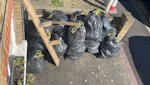 17 bin bags waste All waste has been packed and placed neatly in front porch TW3 - removed for £57