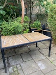 2 chairs and one table 2 chairs and one table, all visible in the attached photo.
The table is perhaps reusable if given a good wash.
The access to the flat is from -1 level. The garden is then accessible from the ground floor. 
Thank you W9 - removed for £71