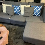 Sofa 3-seater sofa with foot stool HA4 - removed for £104