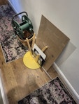 random household rubbish broken table, picture frame board/perspex, plant pot, hosepipe reel, aqua board tiles SE23 - removed for £36