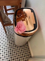 two kitchen bins, tiles +misc collected by Ican Services