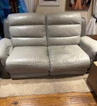 2 x 2 seater sofas 2 Leather electric recliner sofas. Fully functional with USB sockets on sides. Approx 2m x 1m x 1m. CW2 - removed for £156