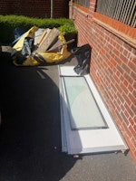 doors, glass, cardboard in hip collected by JunkMove