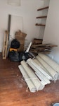 house refresh waste carpet for 2 bedroom rooms(no underlay)
3 old blinds
5 general waste bags 
polystyrene box
multiple cardboard (some ikea boxes unused)
4 floor tiles 
wooden pallet
limited wood 
old bathroom door 
mirror (reusable) SW2 - removed for £286