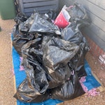 rubble + general Approx. 20 partially filled bags for easy carrying (equivalent to 10 full bags), mainly containing rubble mixed with some sand/soil, plus a small amount of general building waste from a repaving job. SE9 - removed for £104