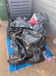 rubble + general Approx. 20 partially filled bags for easy carrying (equivalent to 10 full bags), mainly containing rubble mixed with some sand/soil, plus a small amount of general building waste from a repaving job. SE9 - removed for £104