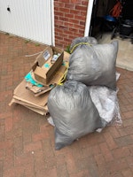 packaging(boxes, bubble wrap) collected by Cooks Distribution