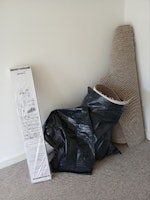 roll of new carpet+ waste collected by jdz junkbox