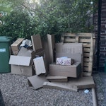 Lots of cardboard Cardboard and wooden crate W3 - removed for £71