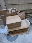 Cardboard boxes and packaging Cardboard boxes and packaging. All light boxes. Some are in side return, then four are on driveway (as pictured) SE22 - removed for £47