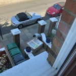 “Small wooden crate + polystyr NW3 - removed for £57