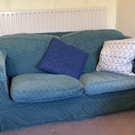 Sofa bed Sofa bed abt 188cm long x 88cm deep and 75cm height at back. My Flat is on the ground floor. 2 people required and sorry I’m unable to help carry. CPZ M-F 10-4 . Am flexible with most pick up days/times. SW16 - removed for £95
