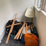 A chair, cat carrier etc A chair, cat carrier, small amount of wood and miscellaneous small household waste. SE20 - removed for £117