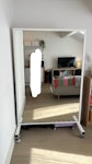 Large mirror Large studio mirror on wheels, in great condition for reuse SE5 - removed for £78