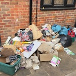 cardboard + rubbish big pile of cardboard HP13 - removed for £117