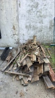 wood with screws in collected by boss waste ltd