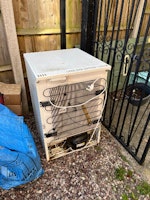 Small freezer for disposal. collected by Monster Junk