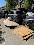 Cardboard Boxes Two piles of approx 20 flattened cardboard boxes. Most are in good condition and could be reused. SE14 - removed for £65