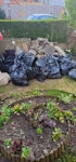 19bags of rubble,slabs,timbers 19 bags of rubble plus some concrete slabs in lose, a few timbers and one shower tray UB5 - removed for £130