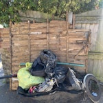 waste broken fence, tent and old dvds N4 - removed for £117
