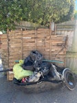 waste broken fence, tent and old dvds N4 - removed for £117
