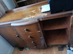 2 seater sofa & sideboard 2 seater Laura Ashley leather sofa & Jentique sideboard TW3 - removed for £130