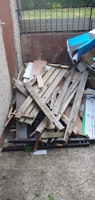 Domestic waste/cardboard/wood collected by AJD man and van