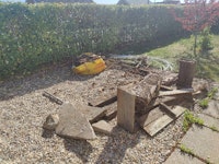 old wood and concrete collected by Cooks Distribution